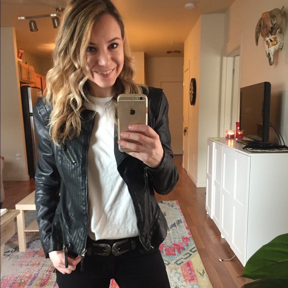 Blank NYC faux leather jacket! Size S!